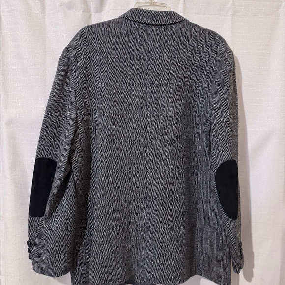 Vince Men’s Gray Herringbone Blazer Jacket XL Elbow Patch Casual Sport Coat NWT - Picture 4 of 10